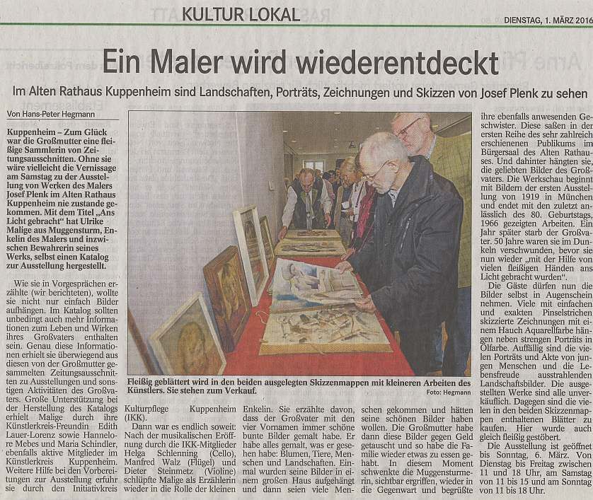 Badisches Tagblatt vom 01.03.2016