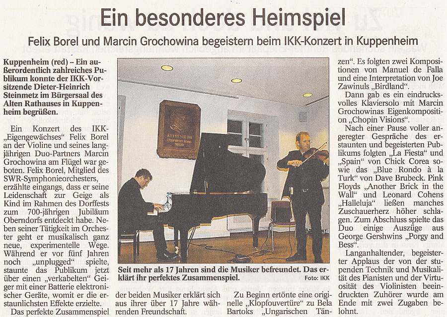 Badisches Tagblatt, Artikel vom 07.11.2017