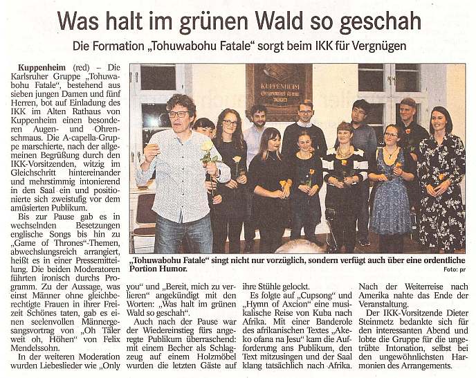 Badisches Tagblatt vom 13.11.2019